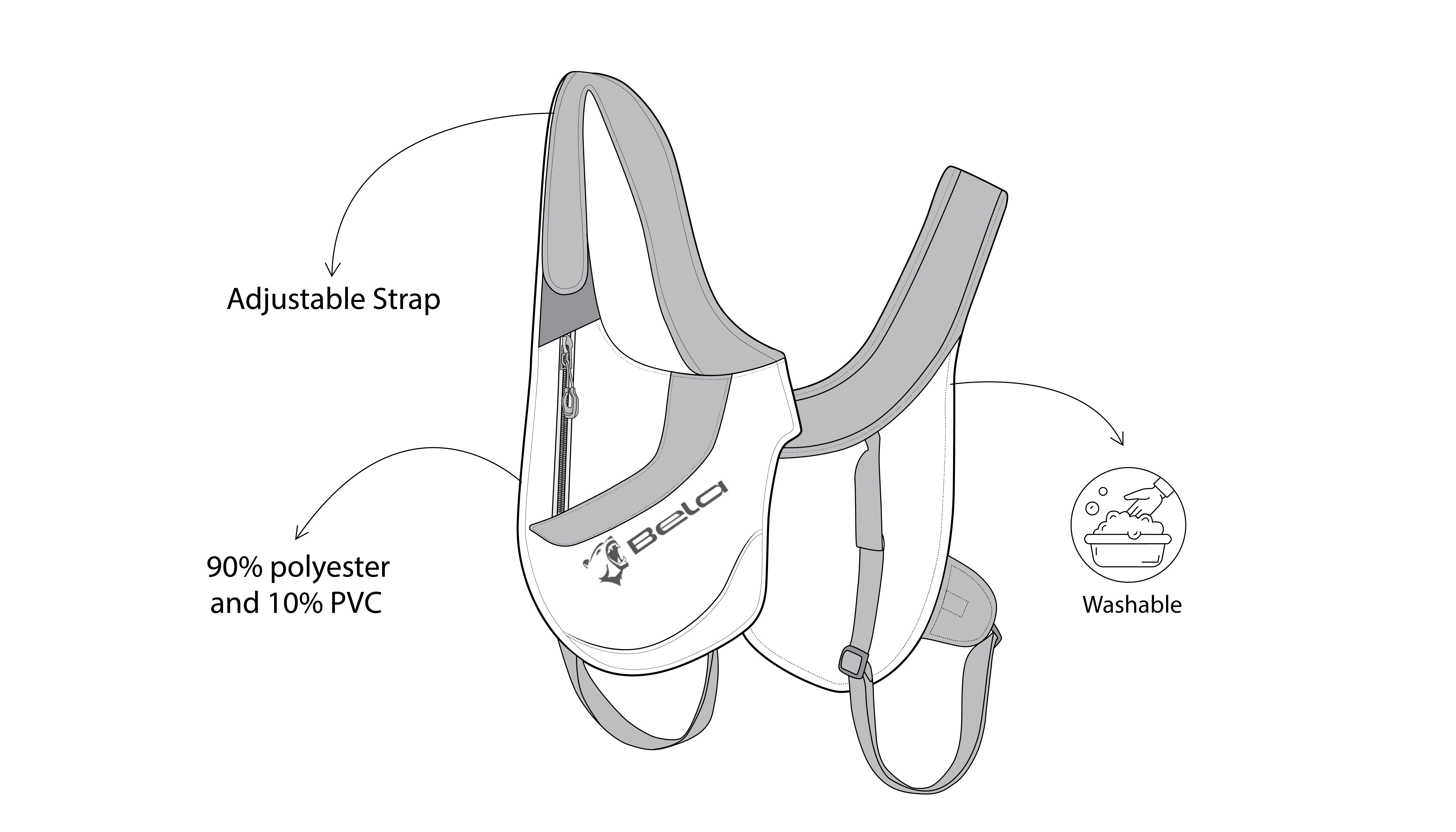 BELA - Road Runner Holster Bag in tessuto Nero description 2