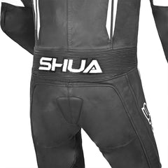 Shua Infinity Nero Bianco 1PC Tute da Moto in Pelle Uomo hip