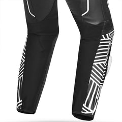 BELA NorthStar 1PC tute da corsa moto Nero Blanco back legs