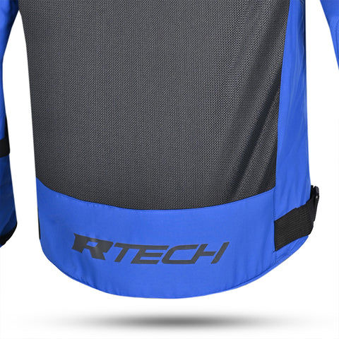 R-Tech Spiral Mesh  Giacca Estiva in Tessuto Moto -Blu Grigio verde back lower style