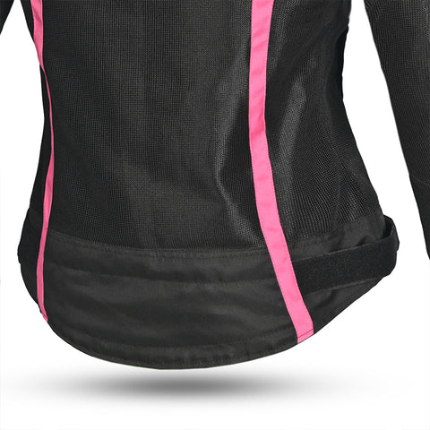 WTR - Mesh Blazer Donna  Giacca per moto  - Nero Rosa 