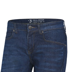 Bela Rocker Jeans Moto per Uomo - Azul Vaquero front zip