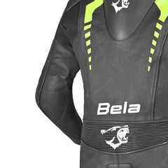 Bela Rollover  Nero giallo 1PC Tute da Moto in Pelle Bambini back under arm