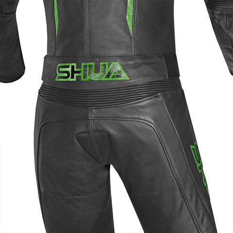 Shua Infinity Tuta Moto 2 pezzi Nero/Verde hip