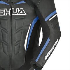 Shua Infinity Nero Blu 1PC Tute da Moto in Pelle Uomo arm