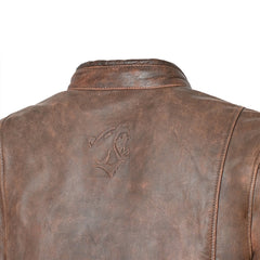 Giacca in pelle vintage marrone/beige Royal Rider 