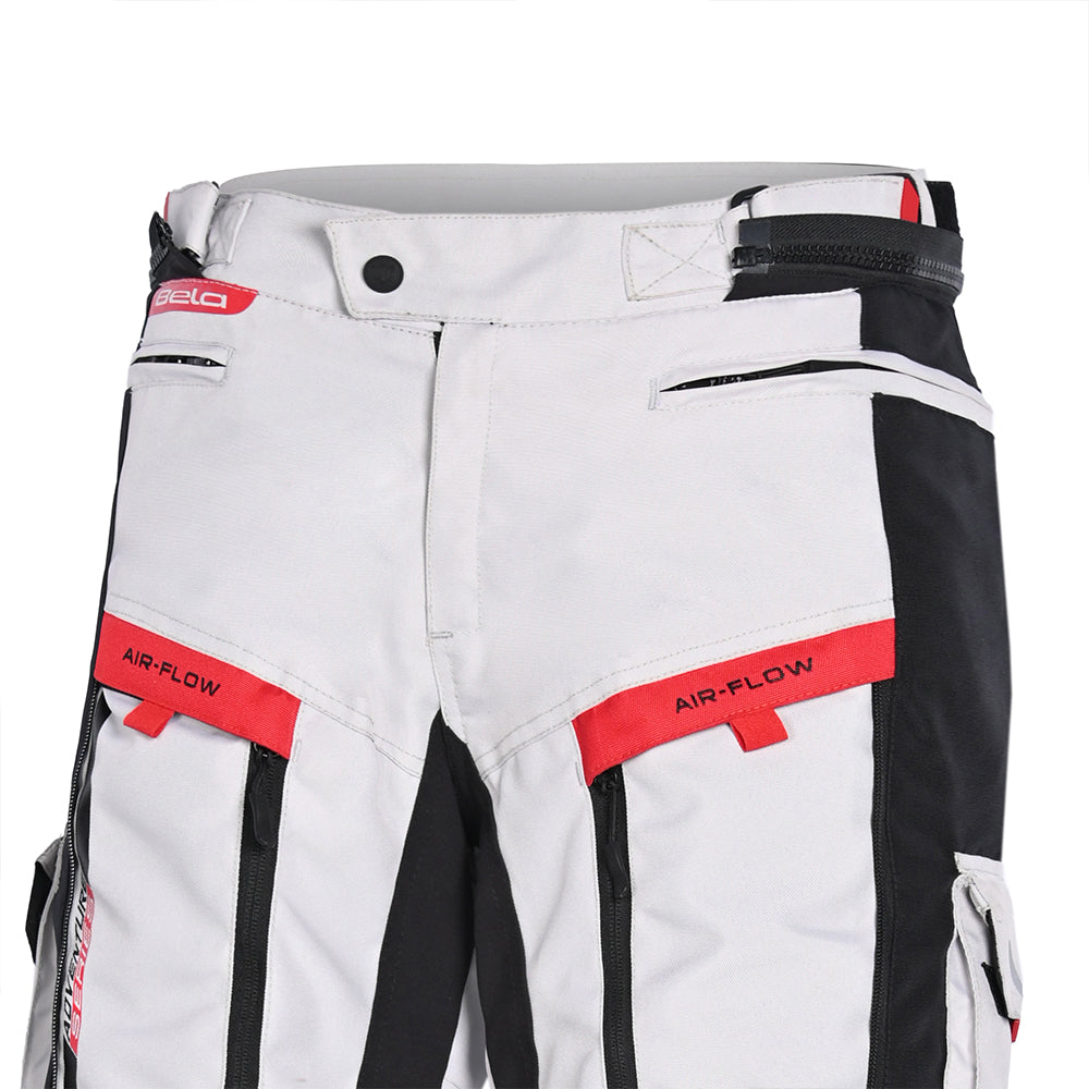 Bela Transformer Pantaloni da moto per uomo Ghiaccio / Nero / Rosso front pockets