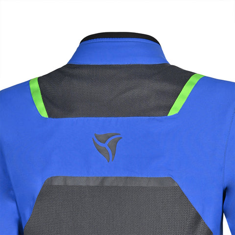 R-Tech Spiral Mesh  Giacca Estiva in Tessuto Moto -Blu Grigio verde back shoulder