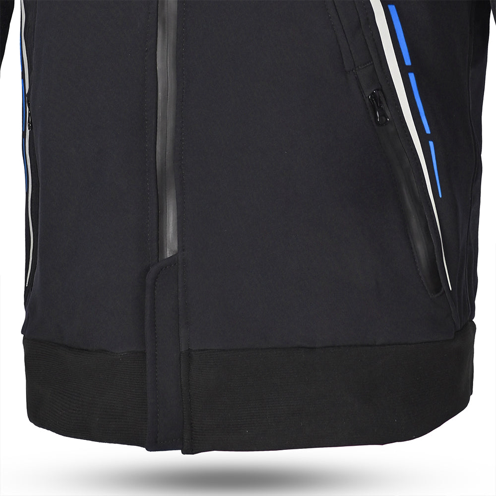 Bela Breeze Giacca softshell per uomo  - Nero/Blu zip