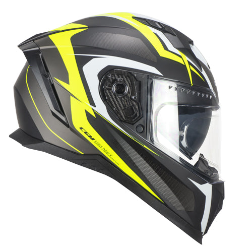 CGM Caschi integrali Full face3)11G BLAST SPORT Nero Giallo fluo opaco over view