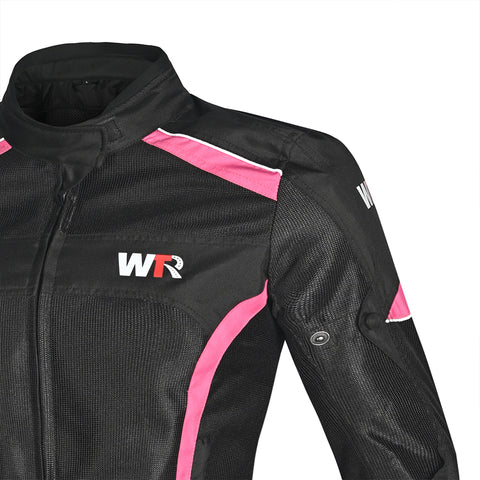 WTR - Mesh Blazer Donna  Giacca per moto  - Nero Rosa 