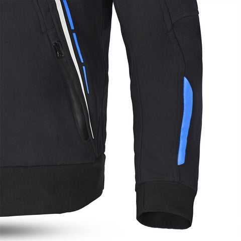 Bela Breeze Giacca softshell per uomo  - Nero/Blu cuffs