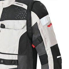 Bela CrossRoad Extreme WP Giacca moto per uomo Ice / Nero / Girgio back arm design under arm left