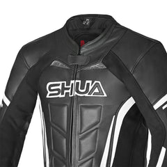 Shua Infinity Tuta Moto 2 pezzi Nero/Bianco chest