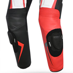 RTech Defender GP tute de moto Nero/ Blanco/ Rosso knees