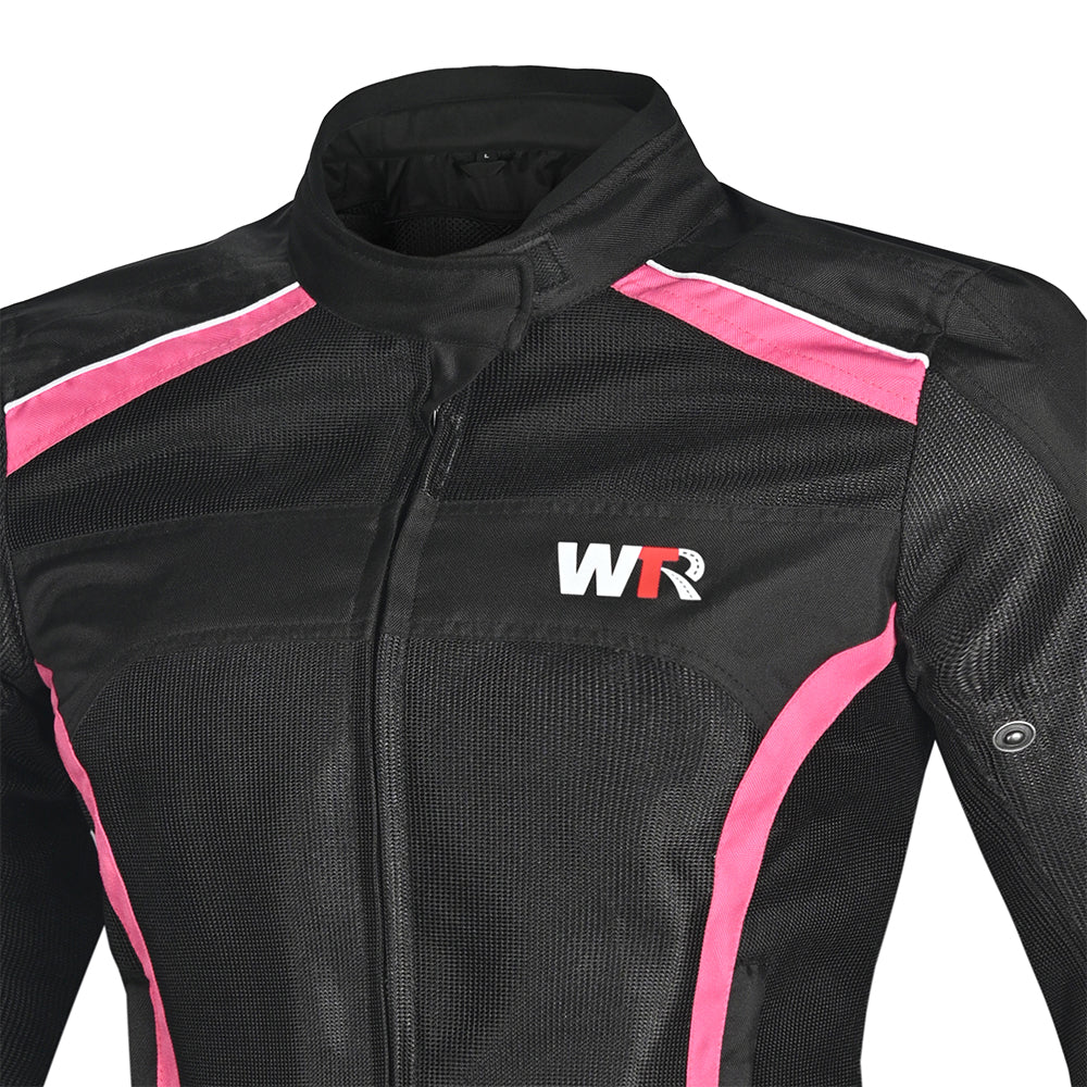 WTR - Mesh Blazer Donna  Giacca per moto  - Nero Rosa 