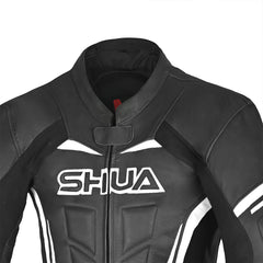 Shua Infinity Nero Bianco 1PC Tute da Moto in Pelle Uomo chest