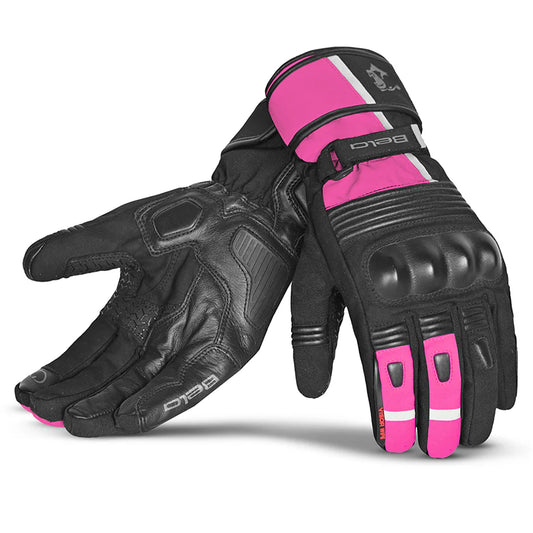 Bela Ice Winter WP Guanti Moto Donna Nero/Rosa