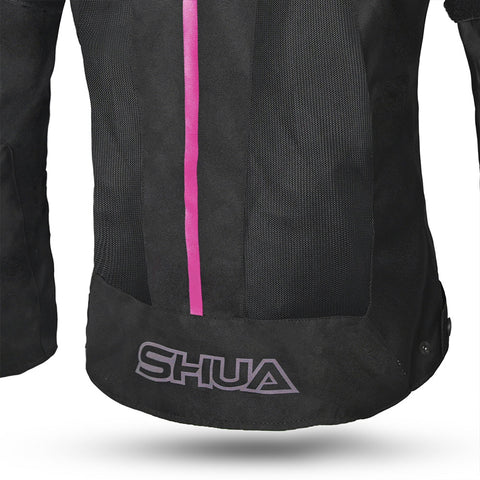 SHUA - GIACCA IN TESSUTO GRAVITY LITE DONNA NERO/FUCSIA 