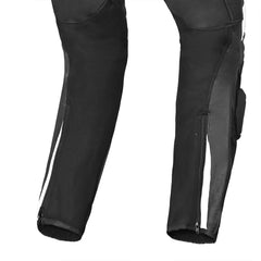 Shua Infinity Nero Bianco 1PC Tute da Moto in Pelle Uomo legs