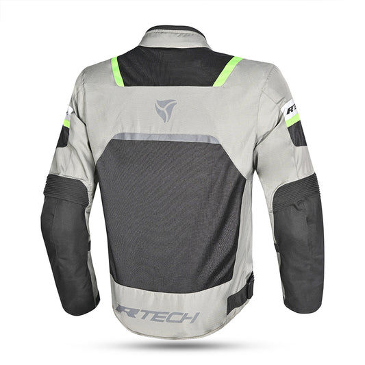 R-Tech Spiral Mesh Giacca estiva in tessuto moto - Bianco nero verde 