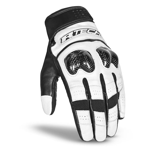 R-Tech Falcon Guanti Per Moto Nero Blanco front