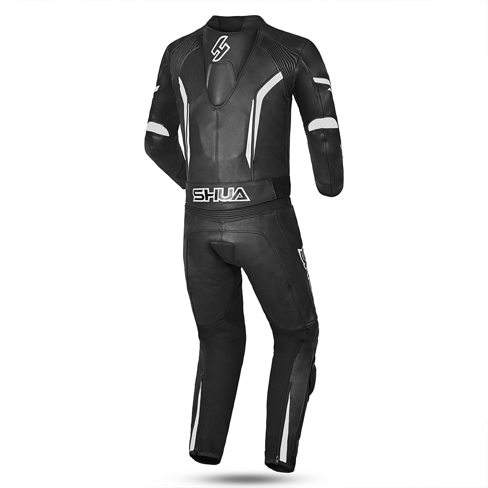 Shua Infinity Tuta Moto 2 pezzi Nero/Bianco back