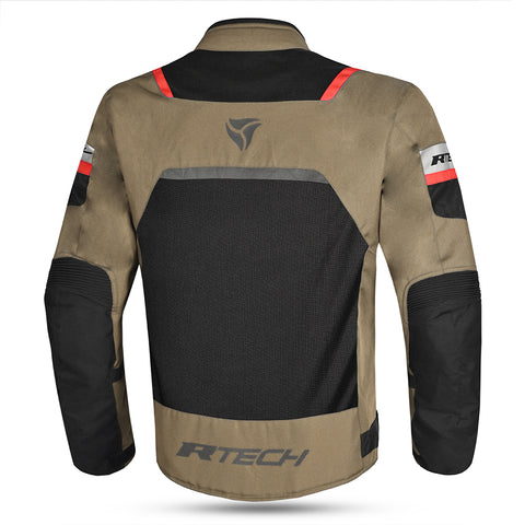 R-Tech Spiral Mesh  Giacca Estiva in Tessuto Moto -BEIGE/NERO/ROSSO back