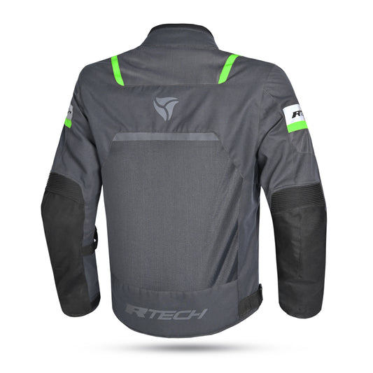 R-Tech Spiral Mesh Giacca Estiva in Tessuto Moto -Grigio/Nero/verde 