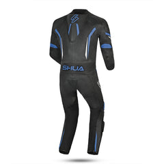 Shua Infinity Nero Blu 1PC Tute da Moto in Pelle Uomo back