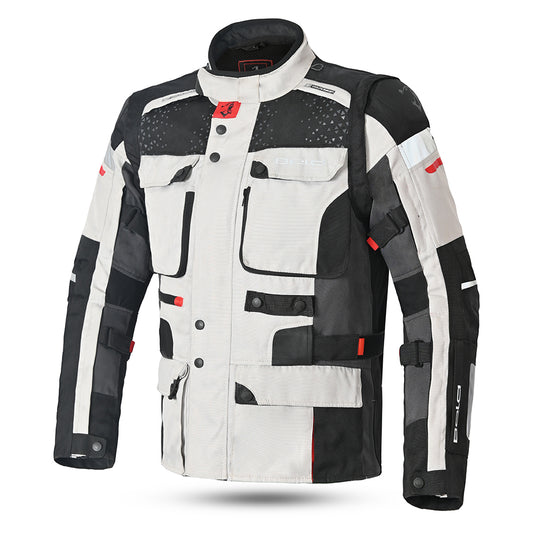 Bela CrossRoad Extreme WP Giacca moto per uomo Ice / Nero / Girgio front