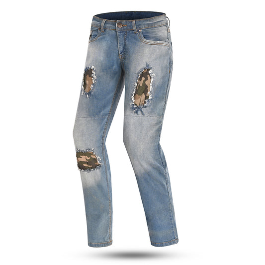 Bela Stone Azul camuffare jeans per Moto 