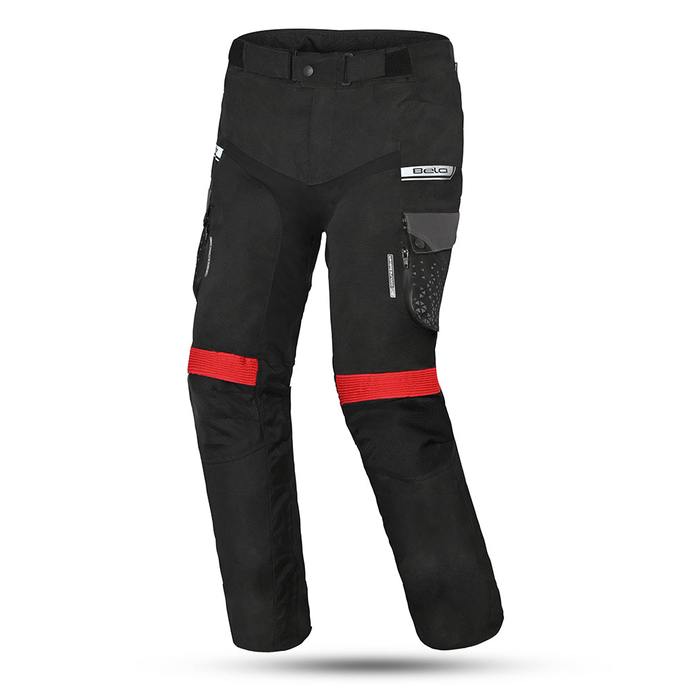 Bela Crossroad Extreme WP Pantaloni in tessuto impermeabile Nero/Antracite/Rosso front