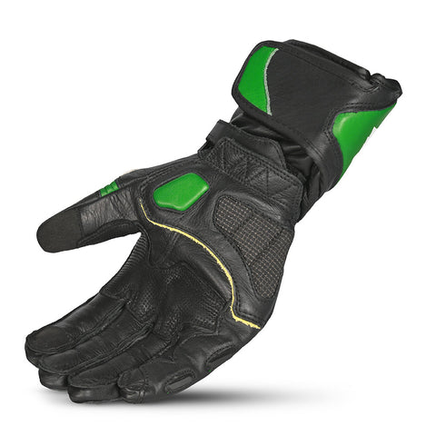 Bela Rocket Long Nero/verde Guanto da Motociclista 