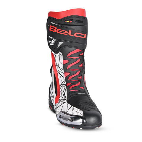 Stivale Moto Bela Air Rider Racing Nero Rosso front