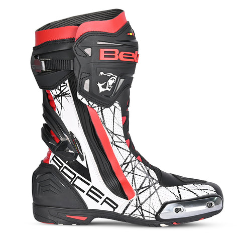 Stivale Moto Bela Air Rider Racing Nero Rosso left