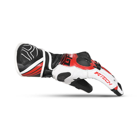 R-tech GP Racing  Guanti da corsa da uomo - NERO/ROSSO 