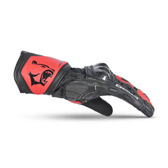 Bela Rocket Long Rosso/Nero Guanto moto da corsa left