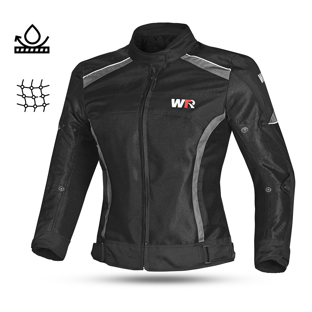 WTR - Mesh Blazer Donna  Giacca per moto - Nero Grigio 