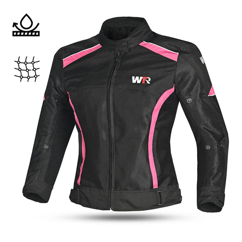 WTR - Mesh Blazer Donna  Giacca per moto  - Nero Rosa 