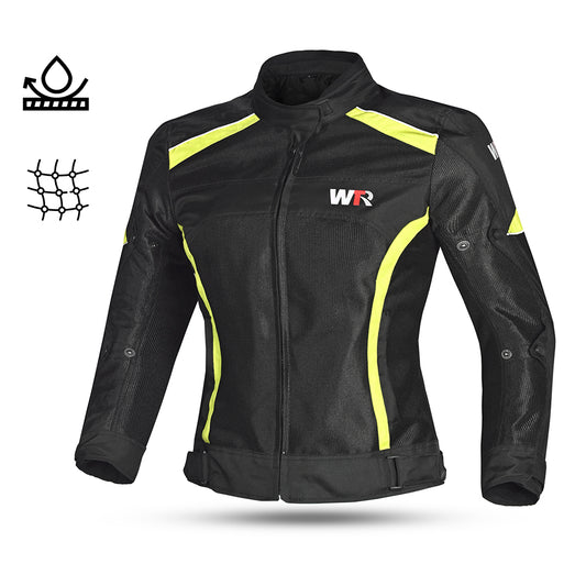 WTR - Mesh Blazer Donna  Giacca per moto  - Nero giallo  Flo 