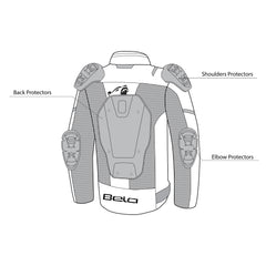 Bela Mesh Pro Estivo traforato Donna Nero in tessuto per moto 