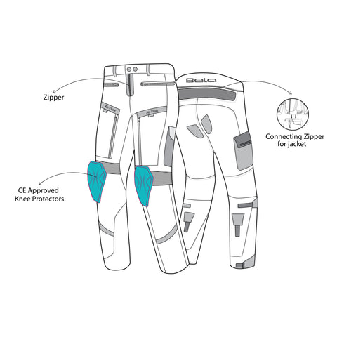 Bela Transformer Pantaloni da moto per uomo - Nero / Giallo fluor description 2