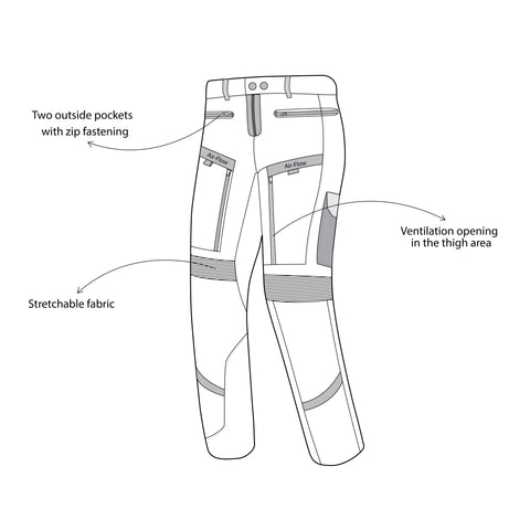 Bela Transformer Pantaloni da moto per uomo - Nero / Giallo fluor description 3