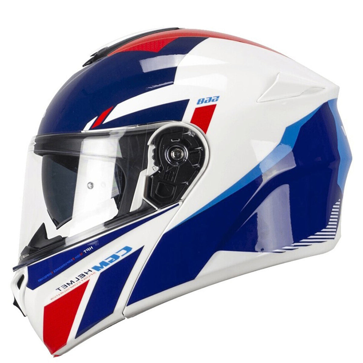 Casco moto modulare apribile CGM 568S BER Sport bianco blu 