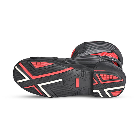 Stivale Moto Bela Air Rider Racing Nero Rosso bottom