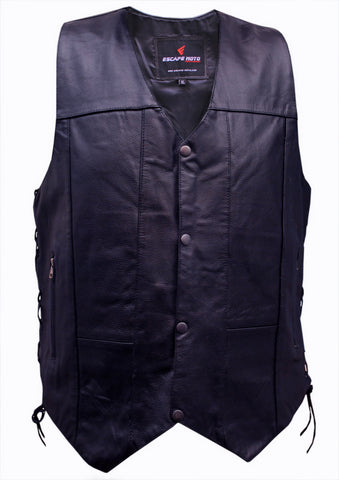 Gilet Vintage Uomo in vera pelle 100% front