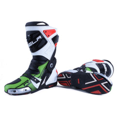 Bela Race Pro Verde Stivale da Motociclista 