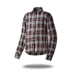 Poisoned High Tech Tartan Check Oxford Kevlar Camicia da Moto per Donna front